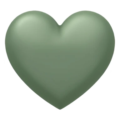 Sage green heart sticker