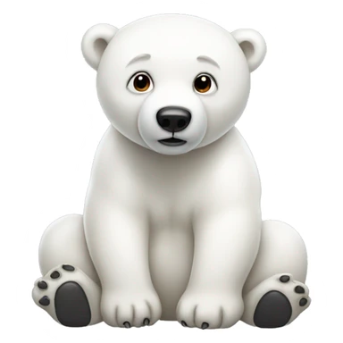 Cute polar bear sticker