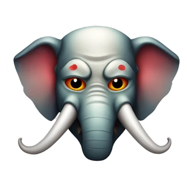 oni japanese mask elephant sticker