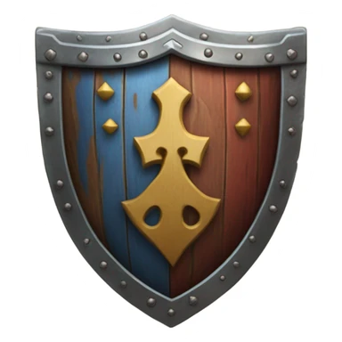 medieval shield with emoji inside sticker