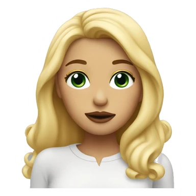 Blonde blows a kiss sticker