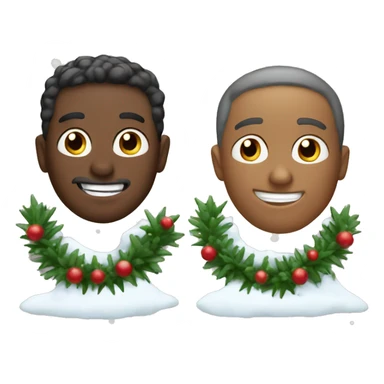 snow and garland sticker