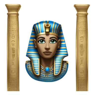 egypt sarcophagus gold blue white black , full body  sticker