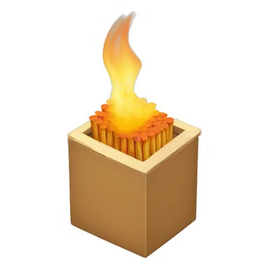 box of matches sticker