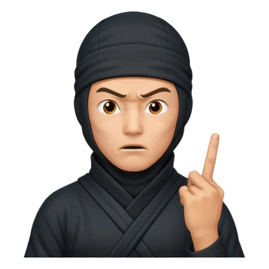 foto do Ninja ele mandando calar a boca sticker