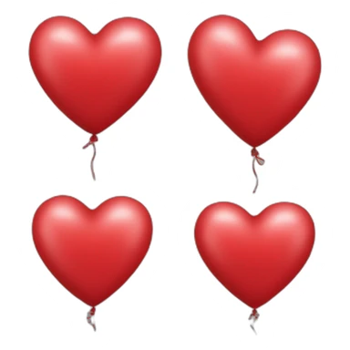 red heart-shaped balloons sticker