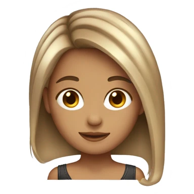 a girl with highlights in hair sticker