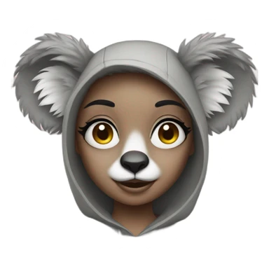 Girl disguised as a koala sticker