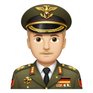 Military General with German flag sticker