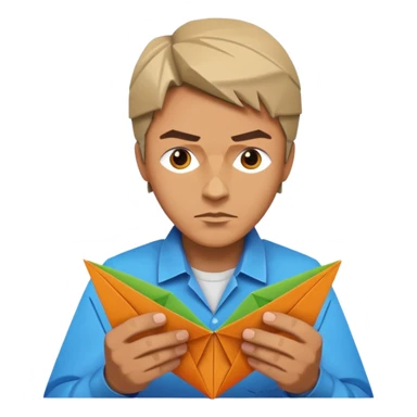 Street Origami Folder man sticker