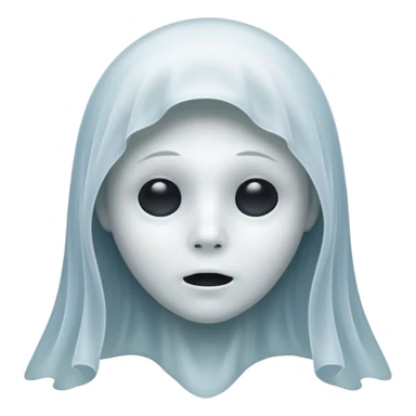 realistic ghost without a face sticker