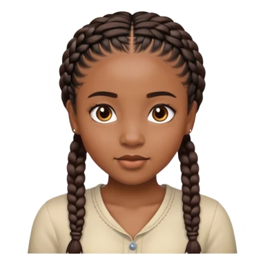 
black girl with braids in short hair sticker