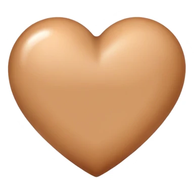 Tan heart sticker
