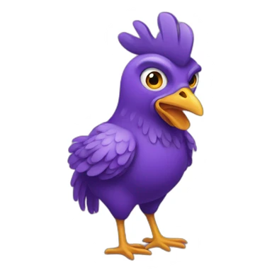 purple chicken sticker