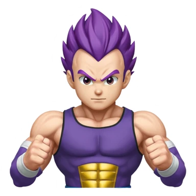 Vegeta ultra ego with purple hair sticker