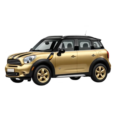 Black and gold mini countryman sticker
