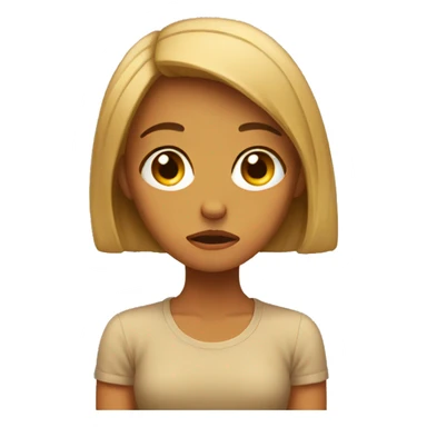 Sad tan girl sticker