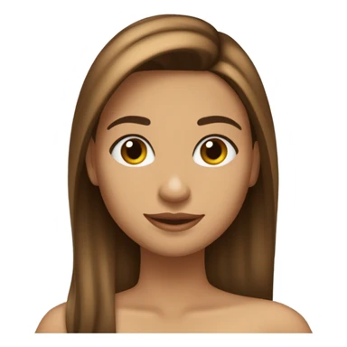 Una chica morena cabello liso y cabello castaño pero con puntas un poco rubias  sticker