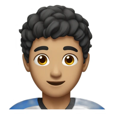 young man with black short hair playing voleyball sticker