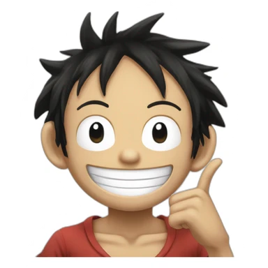 Monkey the Luffy, smiling with name Keniel in yours hands  sticker