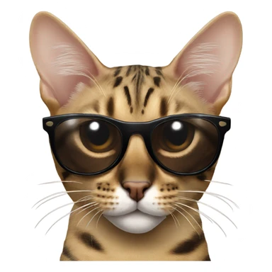 Savannah cat with sunglasses  sticker