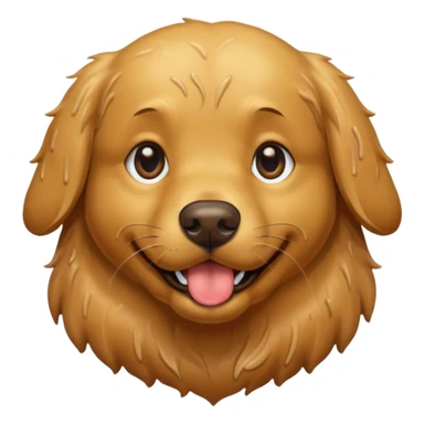 Golden retriever with mud on its mouth  sticker