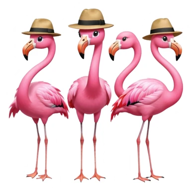 Fedora Flamingos sticker