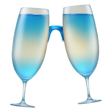 I need emoji glasses with blue champagne sticker
