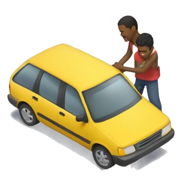 Picking someone up with car sticker