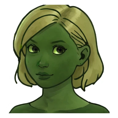 Girl with blond hair sticker