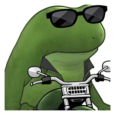 Green motorcycle  sticker