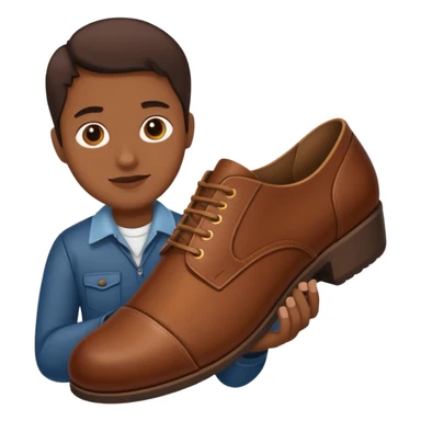 Had holding a shoe sticker