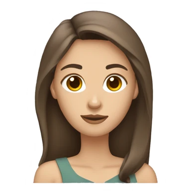 pale brunette with hair down holding belgian malinois sticker