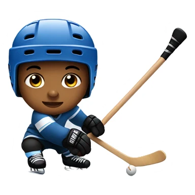 the baby is playing hockey sticker