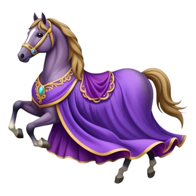 horse with purple dress sticker