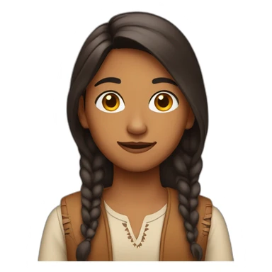 brown teenage indian sticker