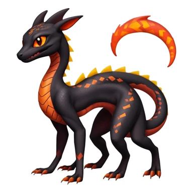 Salazzle-Salandit-Umbreon-Fakémon-hybrid-creature (full body)  sticker