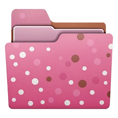 pink and brown polka dot files sticker