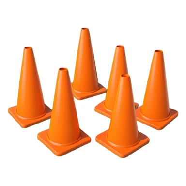 Cones used for soccer training  sticker