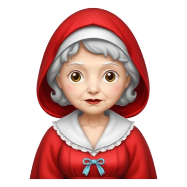 the Big Bad Wolf disguised as Little Red Riding Hood's grandmother sticker