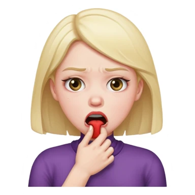 annoyed choking girl sticker