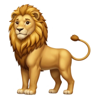 High resolution of a full body lion sticker