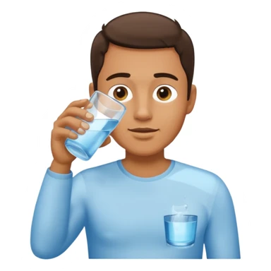 man drinking water sticker