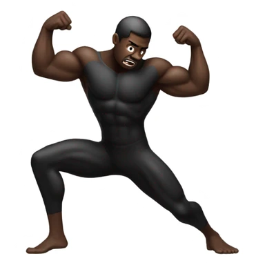 Man breaking out of black goo sticker