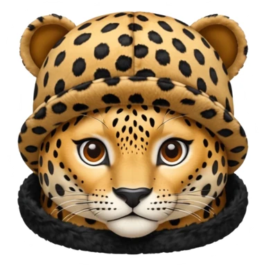 leopard print hat sticker