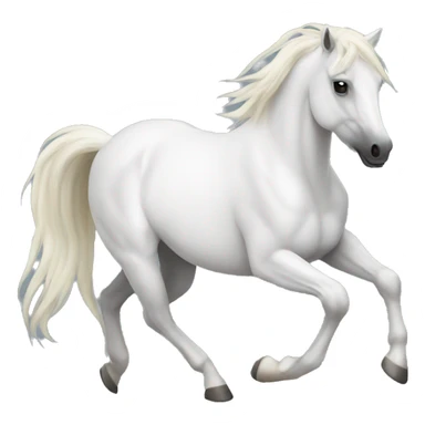 White mustang  sticker