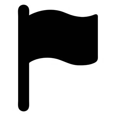 red flag, on a pole, clean icon sticker