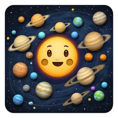 The solar system  sticker
