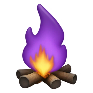 Purple campfire sticker