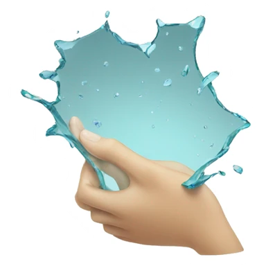 hand breaking glass sticker